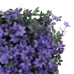 vidaXL Gard din frunze artificiale, 24 buc., violet, 40x60 cm vidaXL Gard din frunze artificiale, 24 buc., violet, 40x60 cm