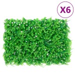  vidaXL Gard din frunze de ferigă artificiale, 6 buc., verde, 40x60 cm