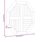 vidaXL Blat de masă, 70x70x2,5 cm, octogonal, lemn masiv de tec vidaXL Blat de masă, 70x70x2,5 cm, octogonal, lemn masiv de tec