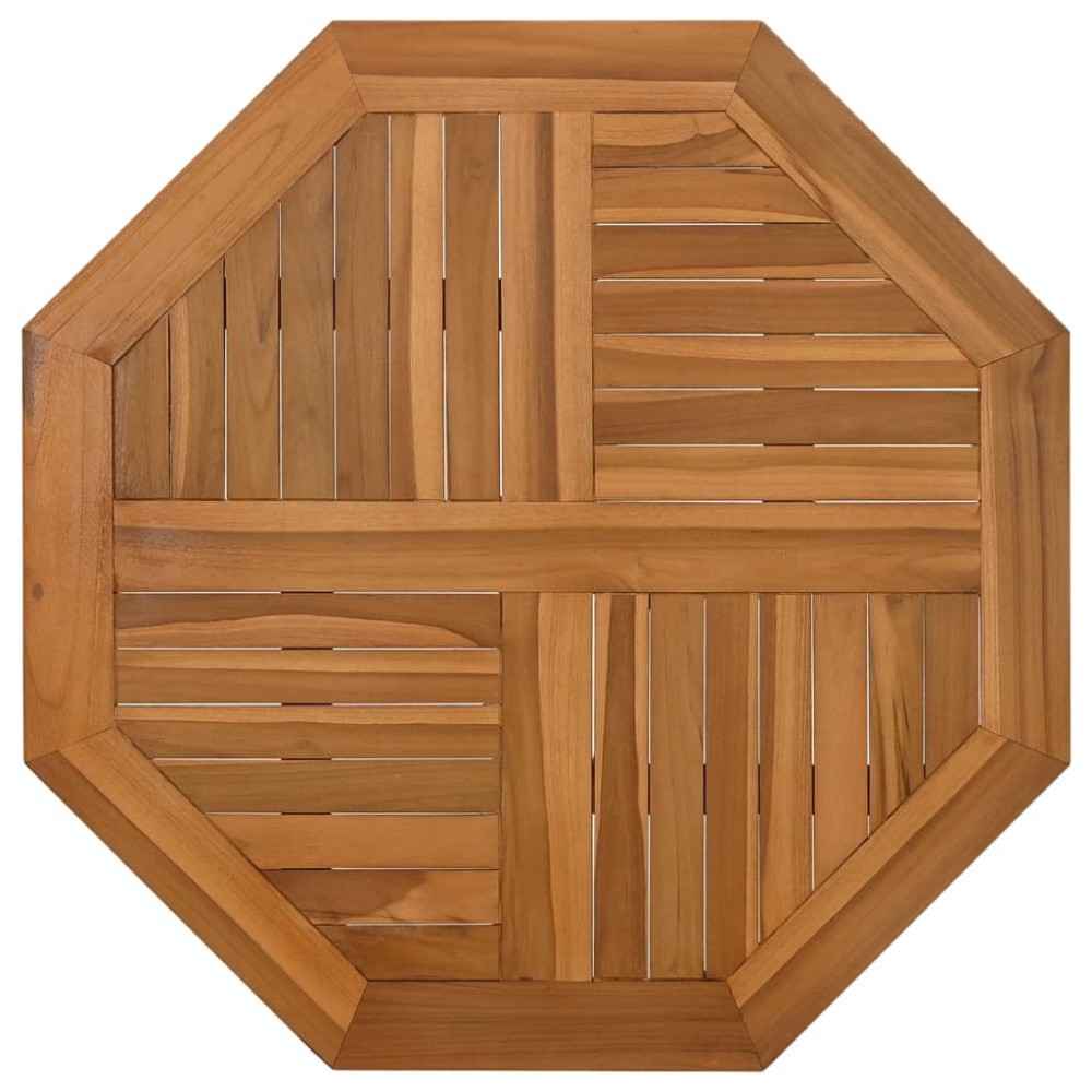 vidaXL Blat de masă, 80x80x2,5 cm, octogonal, lemn masiv de tec