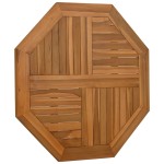 vidaXL Blat de masă, 80x80x2,5 cm, octogonal, lemn masiv de tec vidaXL Blat de masă, 80x80x2,5 cm, octogonal, lemn masiv de tec