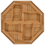 vidaXL Blat de masă, 80x80x2,5 cm, octogonal, lemn masiv de tec vidaXL Blat de masă, 80x80x2,5 cm, octogonal, lemn masiv de tec