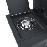 vidaXL Grătar pe gaz cu 5 arzătoare, negru, oțel vopsit electrostatic vidaXL Grătar pe gaz cu 5 arzătoare, negru, oțel vopsit electrostatic