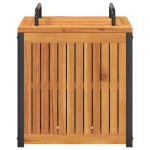 vidaXL Cutie de perne de exterior 45x45x45/53cm lemn masiv acacia/oțel vidaXL Cutie de perne de exterior 45x45x45/53cm lemn masiv acacia/oțel