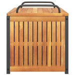 vidaXL Cutie de perne de exterior 85x45x45/53cm lemn masiv acacia/oțel vidaXL Cutie de perne de exterior 85x45x45/53cm lemn masiv acacia/oțel