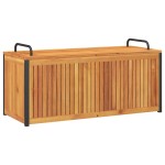 vidaXL Cutie perne de exterior 110x45x42/53cm lemn masiv acacia/oțel vidaXL Cutie perne de exterior 110x45x42/53cm lemn masiv acacia/oțel