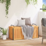 vidaXL Cutie perne de exterior 110x45x42/53cm lemn masiv acacia/oțel vidaXL Cutie perne de exterior 110x45x42/53cm lemn masiv acacia/oțel