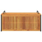 vidaXL Cutie perne de exterior 110x45x42/53cm lemn masiv acacia/oțel vidaXL Cutie perne de exterior 110x45x42/53cm lemn masiv acacia/oțel
