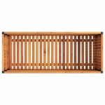 vidaXL Jardinieră de grădină, 110x45x44 cm, lemn masiv acacia/oțel