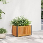 vidaXL Jardinieră de grădină, 45x30x27,5 cm, lemn masiv acacia/oțel vidaXL Jardinieră de grădină, 45x30x27,5 cm, lemn masiv acacia/oțel