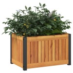 vidaXL Jardinieră de grădină, 45x30x27,5 cm, lemn masiv acacia/oțel vidaXL Jardinieră de grădină, 45x30x27,5 cm, lemn masiv acacia/oțel