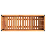vidaXL Jardinieră de grădină, 80x30x27,5 cm, lemn masiv acacia/oțel vidaXL Jardinieră de grădină, 80x30x27,5 cm, lemn masiv acacia/oțel