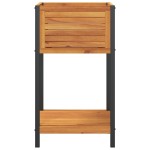 vidaXL Jardinieră de grădină cu raft 45x45x80cm lemn masiv acacia/oțel vidaXL Jardinieră de grădină cu raft 45x45x80cm lemn masiv acacia/oțel