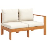 vidaXL Canapea de grădină cu 1 cotieră/2 locuri, lemn masiv de acacia vidaXL Canapea de grădină cu 1 cotieră/2 locuri, lemn masiv de acacia