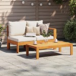 vidaXL Canapea de grădină cu 1 cotieră/2 locuri, lemn masiv de acacia vidaXL Canapea de grădină cu 1 cotieră/2 locuri, lemn masiv de acacia