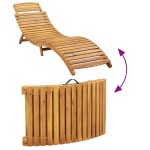 vidaXL Șezlong cu pernă, gri taupe, lemn masiv de acacia vidaXL Șezlong cu pernă, gri taupe, lemn masiv de acacia