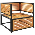 vidaXL Scaun de grădină cu perne, lemn masiv de acacia vidaXL Scaun de grădină cu perne, lemn masiv de acacia