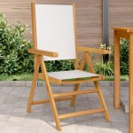 vidaXL Scaune de grădină 2 buc., alb crem, lemn masiv acacia și textil vidaXL Scaune de grădină 2 buc., alb crem, lemn masiv acacia și textil