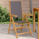 vidaXL Scaune de grădină 2 buc., antracit, lemn masiv acacia și textil vidaXL Scaune de grădină 2 buc., antracit, lemn masiv acacia și textil