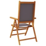vidaXL Scaune de grădină 2 buc., antracit, lemn masiv acacia și textil vidaXL Scaune de grădină 2 buc., antracit, lemn masiv acacia și textil