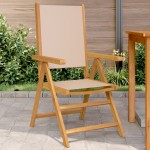 vidaXL Scaune de grădină 2 buc., taupe, lemn masiv acacia și textil vidaXL Scaune de grădină 2 buc., taupe, lemn masiv acacia și textil