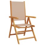 vidaXL Scaune de grădină 2 buc., taupe, lemn masiv acacia și textil vidaXL Scaune de grădină 2 buc., taupe, lemn masiv acacia și textil