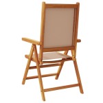 vidaXL Scaune de grădină 2 buc., taupe, lemn masiv acacia și textil vidaXL Scaune de grădină 2 buc., taupe, lemn masiv acacia și textil