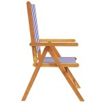 vidaXL Scaune grădină 2 buc., albastru/alb, lemn masiv acacia textil vidaXL Scaune grădină 2 buc., albastru/alb, lemn masiv acacia textil