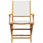 vidaXL Scaune de grădină 2 buc., alb crem, lemn masiv acacia și textil vidaXL Scaune de grădină 2 buc., alb crem, lemn masiv acacia și textil