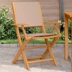 vidaXL Scaune de grădină 2 buc., taupe, lemn masiv acacia și textil vidaXL Scaune de grădină 2 buc., taupe, lemn masiv acacia și textil