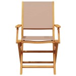vidaXL Scaune de grădină 2 buc., taupe, lemn masiv acacia și textil vidaXL Scaune de grădină 2 buc., taupe, lemn masiv acacia și textil
