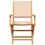 vidaXL Scaune de grădină 2 buc., bej, lemn masiv acacia și textil vidaXL Scaune de grădină 2 buc., bej, lemn masiv acacia și textil