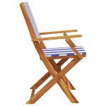 vidaXL Scaune grădină 2 buc., albastru/alb, lemn masiv acacia textil vidaXL Scaune grădină 2 buc., albastru/alb, lemn masiv acacia textil