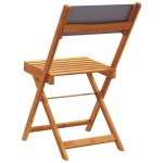 vidaXL Scaune bistro 2 buc., antracit, lemn masiv acacia și textil vidaXL Scaune bistro 2 buc., antracit, lemn masiv acacia și textil