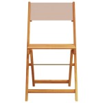 vidaXL Scaune bistro 2 buc., taupe, lemn masiv acacia și textil vidaXL Scaune bistro 2 buc., taupe, lemn masiv acacia și textil