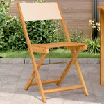 vidaXL Scaune bistro 2 buc., bej, lemn masiv acacia și textil vidaXL Scaune bistro 2 buc., bej, lemn masiv acacia și textil