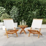 vidaXL Scaune de grădină 2 buc., alb crem, lemn masiv acacia și textil vidaXL Scaune de grădină 2 buc., alb crem, lemn masiv acacia și textil