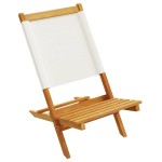 vidaXL Scaune de grădină 2 buc., alb crem, lemn masiv acacia și textil vidaXL Scaune de grădină 2 buc., alb crem, lemn masiv acacia și textil