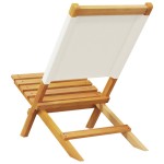 vidaXL Scaune de grădină 2 buc., alb crem, lemn masiv acacia și textil vidaXL Scaune de grădină 2 buc., alb crem, lemn masiv acacia și textil
