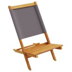 vidaXL Scaune de grădină 2 buc., antracit, lemn masiv acacia și textil vidaXL Scaune de grădină 2 buc., antracit, lemn masiv acacia și textil
