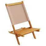 vidaXL Scaune de grădină 2 buc., taupe, lemn masiv acacia și textil vidaXL Scaune de grădină 2 buc., taupe, lemn masiv acacia și textil