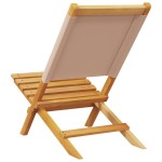 vidaXL Scaune de grădină 2 buc., taupe, lemn masiv acacia și textil vidaXL Scaune de grădină 2 buc., taupe, lemn masiv acacia și textil