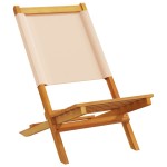 vidaXL Scaune de grădină 2 buc., bej, lemn masiv acacia și textil vidaXL Scaune de grădină 2 buc., bej, lemn masiv acacia și textil