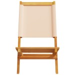 vidaXL Scaune de grădină 2 buc., bej, lemn masiv acacia și textil vidaXL Scaune de grădină 2 buc., bej, lemn masiv acacia și textil