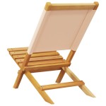 vidaXL Scaune de grădină 2 buc., bej, lemn masiv acacia și textil vidaXL Scaune de grădină 2 buc., bej, lemn masiv acacia și textil