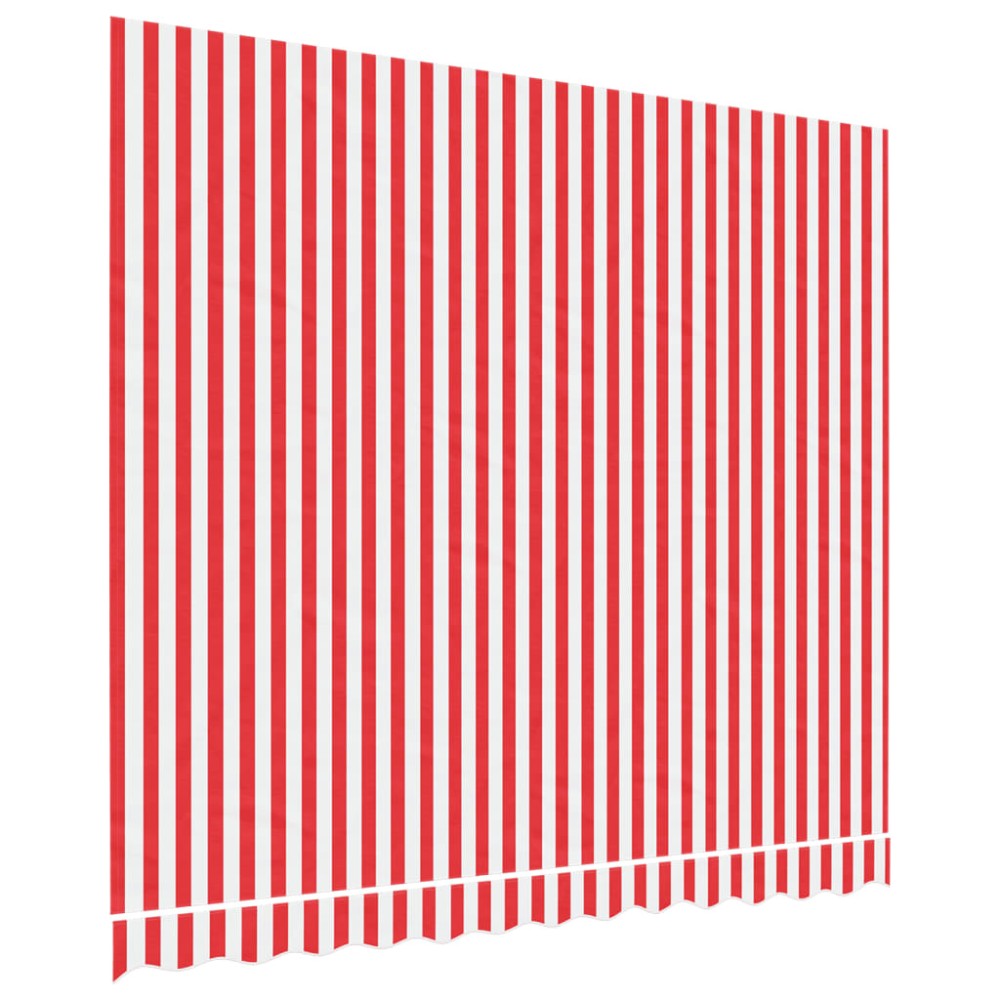 vidaXL Pânză de rezervă copertină, roșie și albă, 3x2,5 m