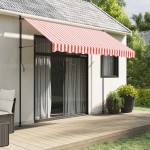 vidaXL Pânză de rezervă copertină, roșie și albă, 3x2,5 m vidaXL Pânză de rezervă copertină, roșie și albă, 3x2,5 m