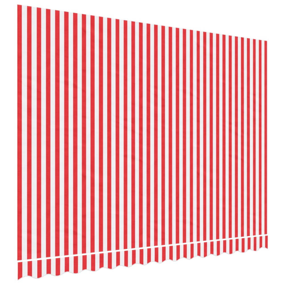 vidaXL Pânză de rezervă copertină, dungi roșii și albe, 3,5x2,5 m