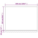vidaXL Pânză de rezervă copertină, dungi roșii și albe, 3,5x2,5 m