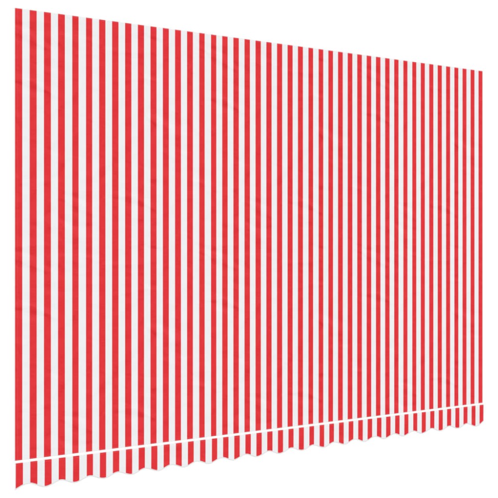 vidaXL Pânză copertină de rezervă, dungi roșii și albe, 4,5x3 m